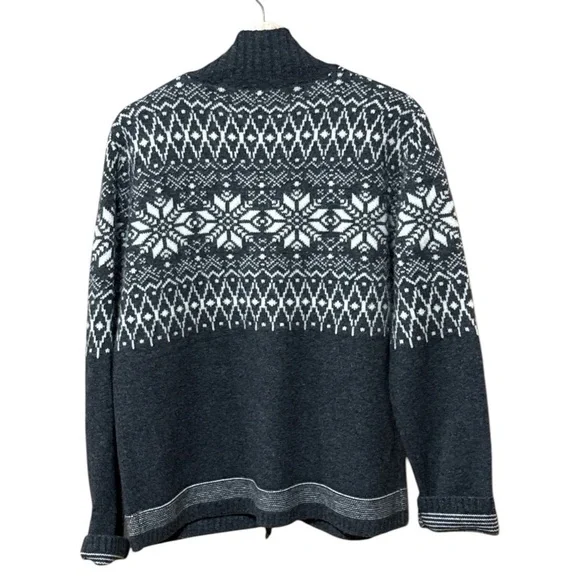 Obermeyer Gray and White Cardigan Sweater - Picture 3 of 6